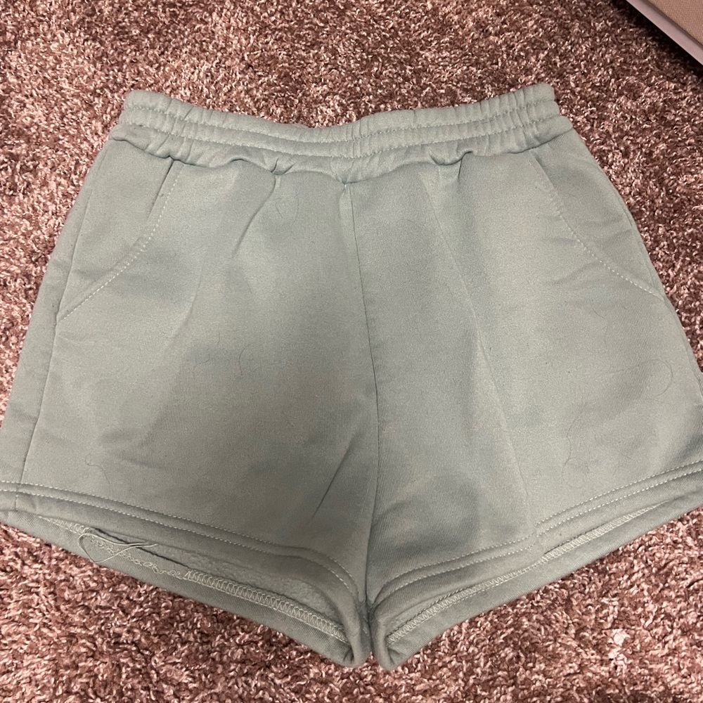 Green Cotton Shorts